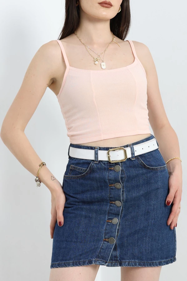 İp Askı Crop Atlet Pudra - 41348.1595.