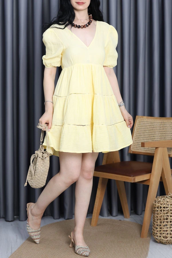 Müslin Elbise Sarı - 41569.308.