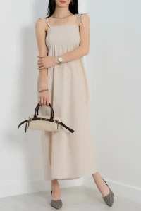 Gipeli İp Askılı Elbise Taş - 41848.1723.