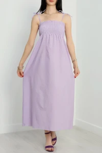 Gipeli İp Askılı Elbise Lila - 41848.1723.