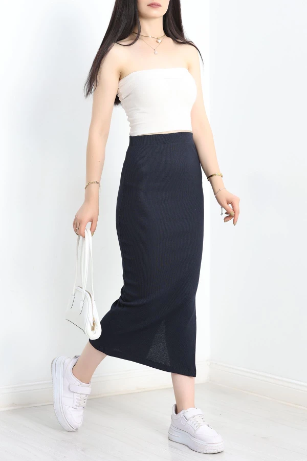 Kaşkorse Yırtmaçlı Etek Koyulaci - 42019.1567.