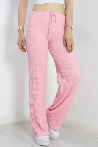 Bürümcük Kumaş Lastikli Pantolon Pembe - 42022.1567.