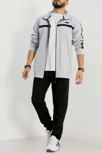 Şardonlu Dalgıç Erkek Eşofman Takımı Açıkgri - 42192.1937.