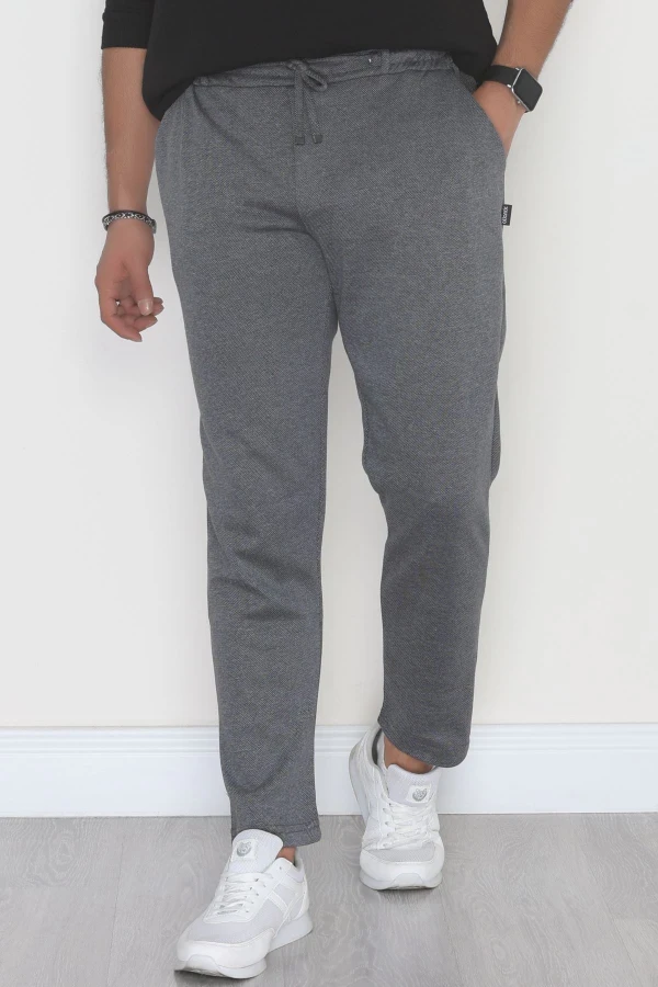 Duble Paça Pike Erkek Eşofman Altı Füme - 42217.1937.