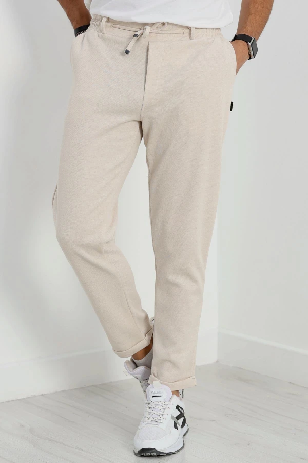 Duble Paça Pike Erkek Eşofman Altı Bej - 42217.1937.