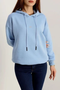 3 İplik Kapşonlu Baskılı Sweat Bebemavi - 42232.1878.