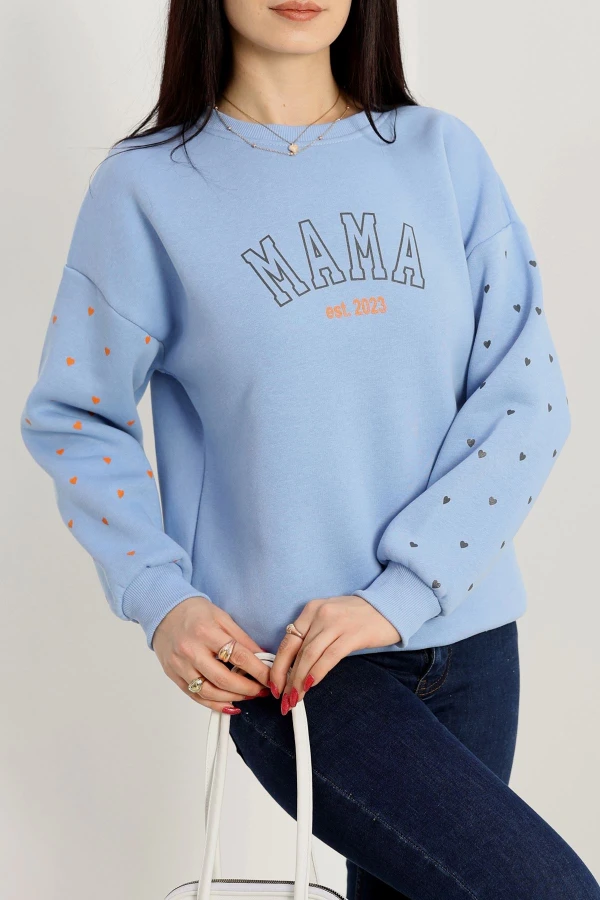 3 İplik Bisiklet Yaka Sweat Bebemavi - 42238.1878.