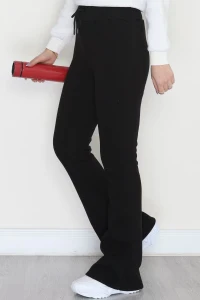 3 İplik İspanyol Paça Eşofman Altı Siyah - 42522.1878.