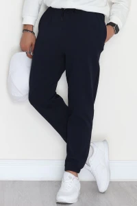 Zra Krep Likralı Paça Lastikli Erkek Günlük Pantolon Lacivert - 42591.1837.