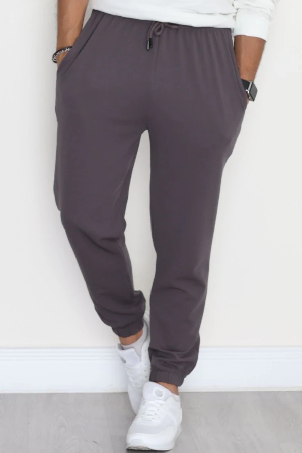 Zra Krep Likralı Paça Lastikli Erkek Eşofman Altı Antrasit - 42591.1837.