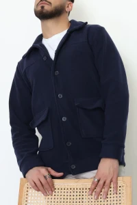 Tüylenmeyen Erkek Polar Gömlek Lacivert - 42597.1937.