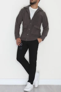 Tüylenmeyen Erkek Polar Gömlek Antrasit - 42597.1937.