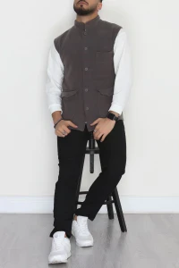 Tüylenmeyen Erkek Polar Yelek Antrasit - 42598.1937.