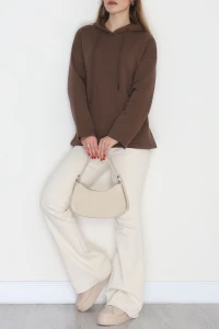 3 İplik Şardonlu Sweat Kahve1 - 42610.1878.