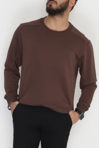3 İplik Şardonsuz Erkek Sweat Kahve - 42617.1878.