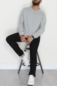 3 İplik Şardonsuz Erkek Sweat Koyugri - 42617.1878.