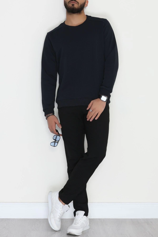 3 İplik Şardonsuz Erkek Sweat Lacivert - 42617.1878.