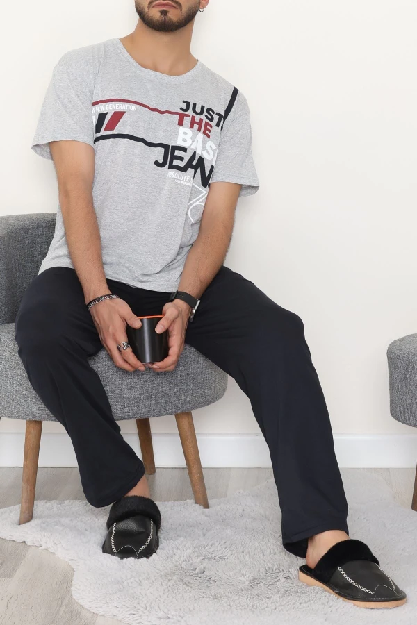 Süprem Erkek Pijama Takımı Grikırmızı - 42790.1838.