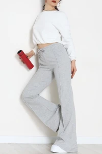 İspanyol Paça 2 İplik Eşofman Altı Gri - 50526.1857.