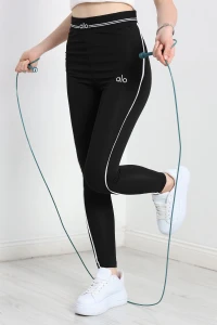 Kemerli Lastikli Biyeli Dalgıç Tayt Siyah - 50601.1005.