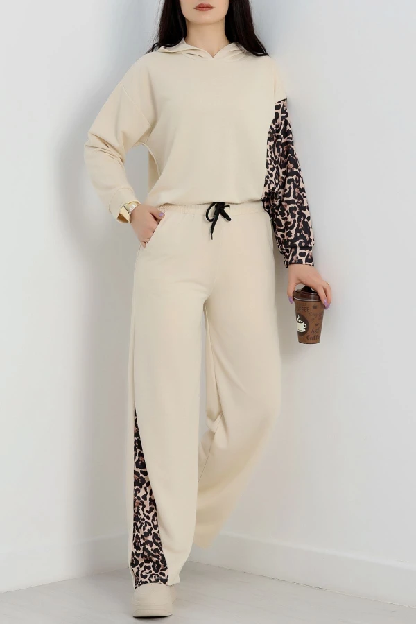 Garnili 2 İplik Eşofman Takımı Bejleopar - 50746.1005.