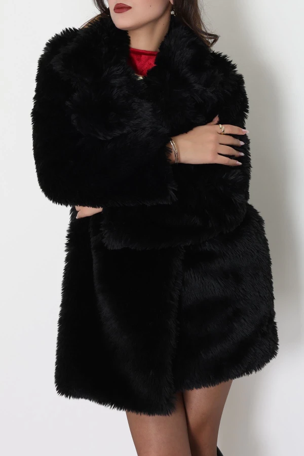 Astarlı Uzun Kürk Siyah - 5076.1839.