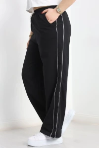 Çift Biyeli Büyük Beden Eşofman Altı Siyah - 50772.1005.