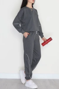 Biyeli 2 İplik Eşofman Takımı Füme - 50792.1857.