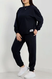 2 İplik Büyük Beden Eşofman Takımı Lacivert - 50795.1857.