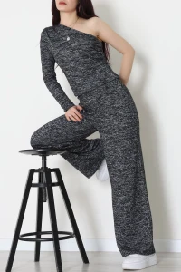 Tek Omuz Yumoş Kumaş İkili Takım Siyah - 51093.2114.