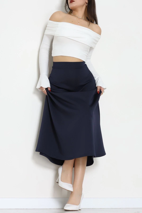 Scuba Kumaş Çan Etek Lacivert - 51231.1567.
