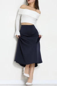 Scuba Kumaş Çan Etek Lacivert - 51231.1567.