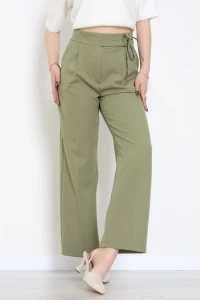 Double Kumaş İp Bağlamalı Palazzo Pantolon Çağla - 51268.683.