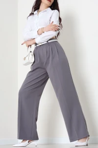 Dabıl Kumaş Lastikli Pantolon Füme - 51612.683.