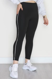 Büyük Beden Dalgıç Biyeli Tayt Siyah - 52024.1005.