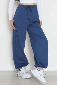 3 İplik Şardonlu Paça Stoperli Eşofman Altı İndigo - 52069.2113.