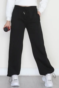 3 İplik Şardonlu Paça Stoperli Eşofman Altı Siyah - 52069.2113.