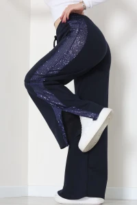 2 İplik Pul Detaylı Eşofman Altı Lacivert - 52110.1857.