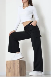 Kargo Cepli Eşofman Altı Siyah - 52131.1857.