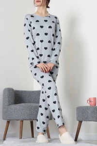 Sandy Alt Üst Aynı Pijama Takımı Gri - 52166.1048.