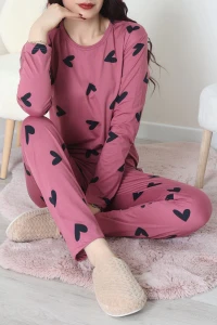 Sandy Alt Üst Aynı Pijama Takımı Gülkurusu - 52166.1048.