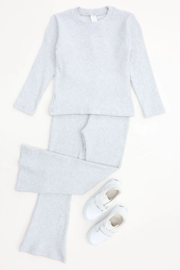 5-12 Yaş İnterlok Fitilli Takım Gri - 52185.1567.