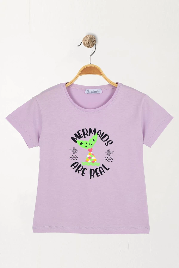 2-5 Yaş Çocuk Tişört Lila - 5250175.1576.