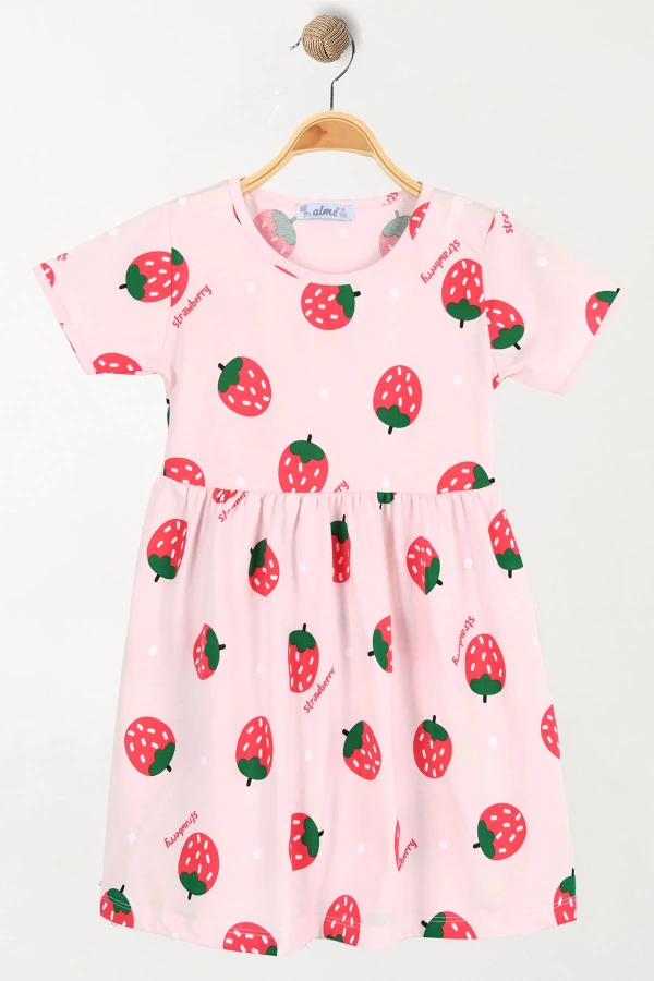 1-4 Yaş Çocuk Elbise Pudra - 5250191.1576.