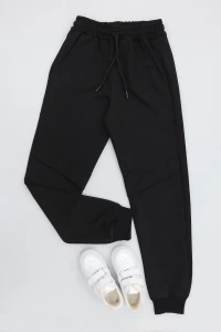 8-16 Yaş 2 İplik Eşofman Altı Siyah - 55038.2066.