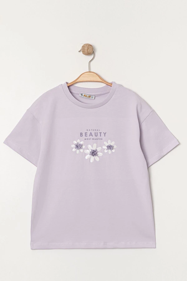 6-9 Yaş Çocuk Tişört Lila - 6254101.1576.