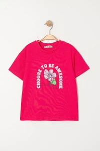 6-9 Yaş Çocuk Tişört Fuşya - 6254190.1576.