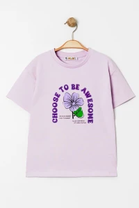 6-9 Yaş Çocuk Tişört Lila - 6254190.1576.