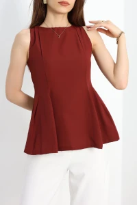Kloş Kesim Bluz Bordo - 70432.1949.