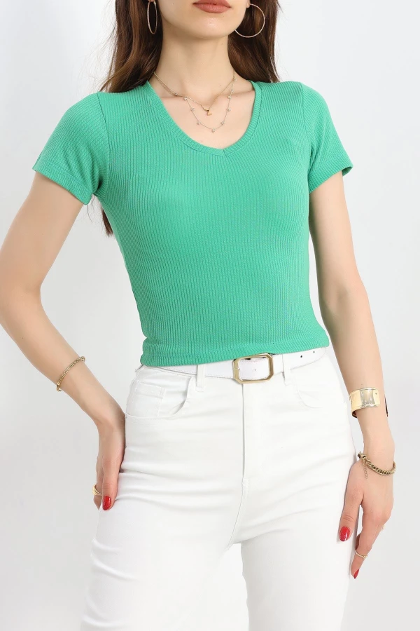 V Yaka Body Yeşil - 70540.1388.